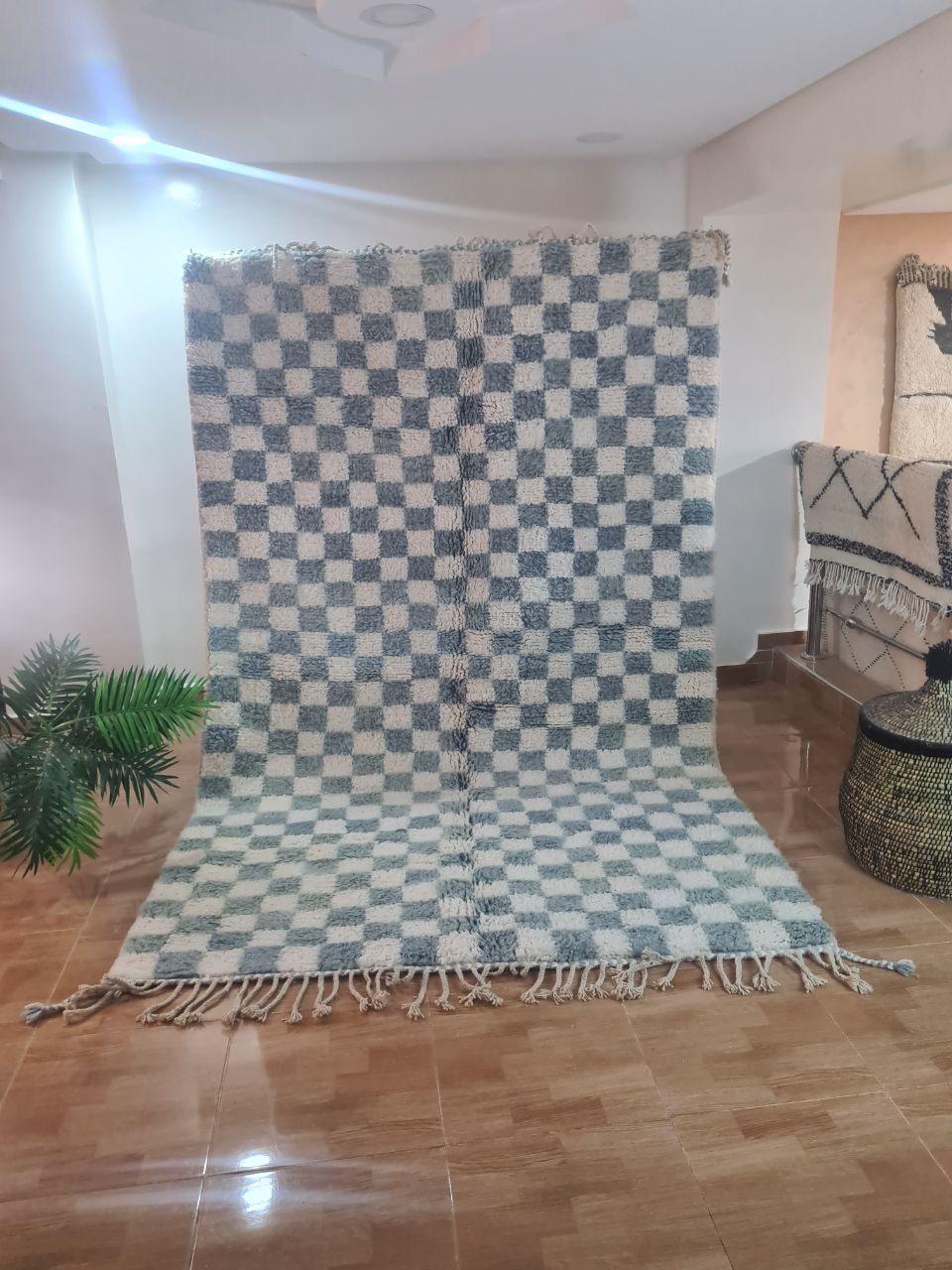 White Yafrim Marokkaans handgemaakt tapijt150 cm x 100 cm